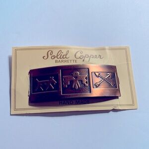 NWT Solid Cooper/ Handmade Barrette